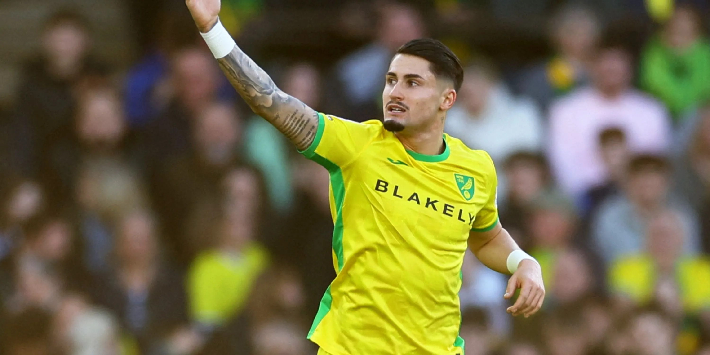 Cầu thủ chạy cánh Borja Sainz trong màu áo Norwich City