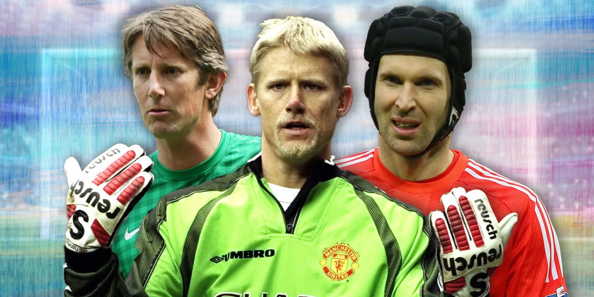 Bộ ba thủ môn huyền thoại Edwin van der Sar, Peter Schmeichel và Petr Cech