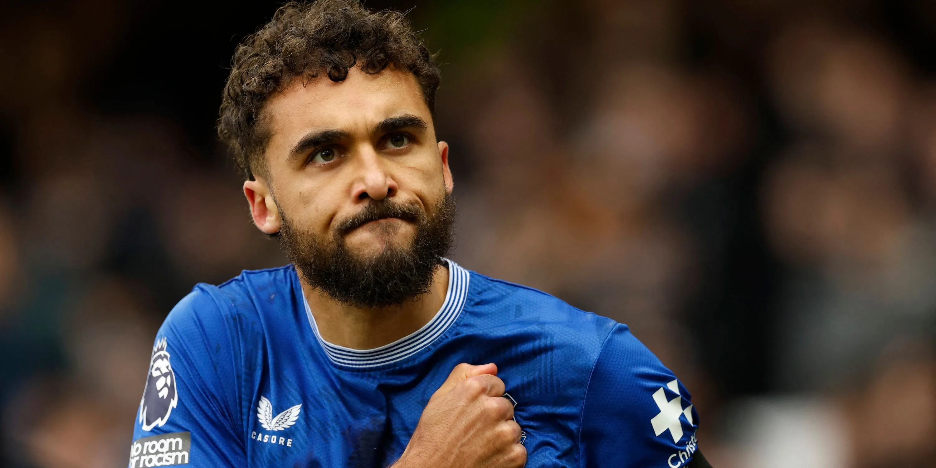 Everton s Dominic Calvert Lewin celebrates scoring their first goal