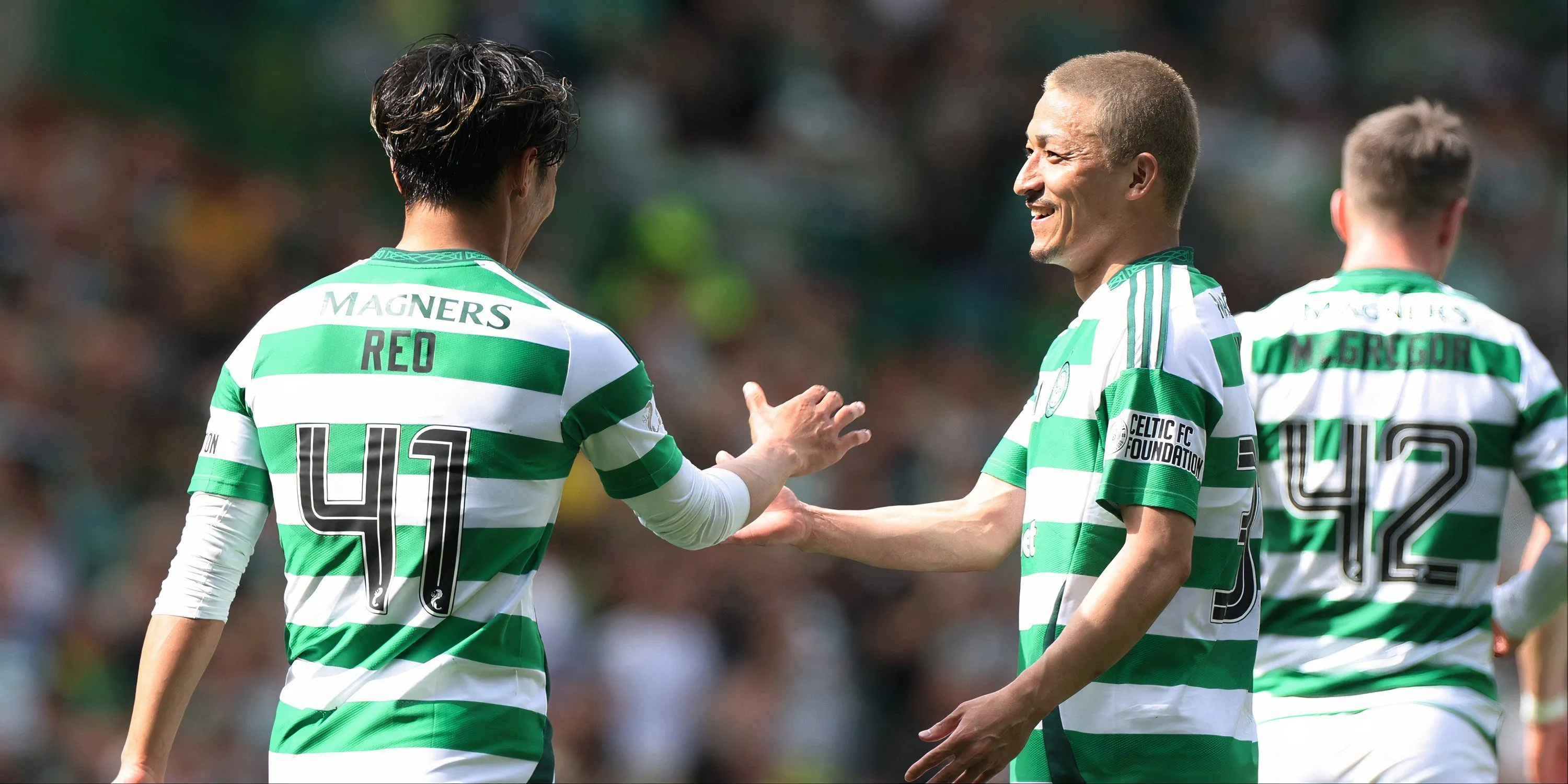 Hai cầu thủ Nhật Bản Reo Hatate và Daizen Maeda thi đấu cho Celtic tại giải VĐQG Scotland.