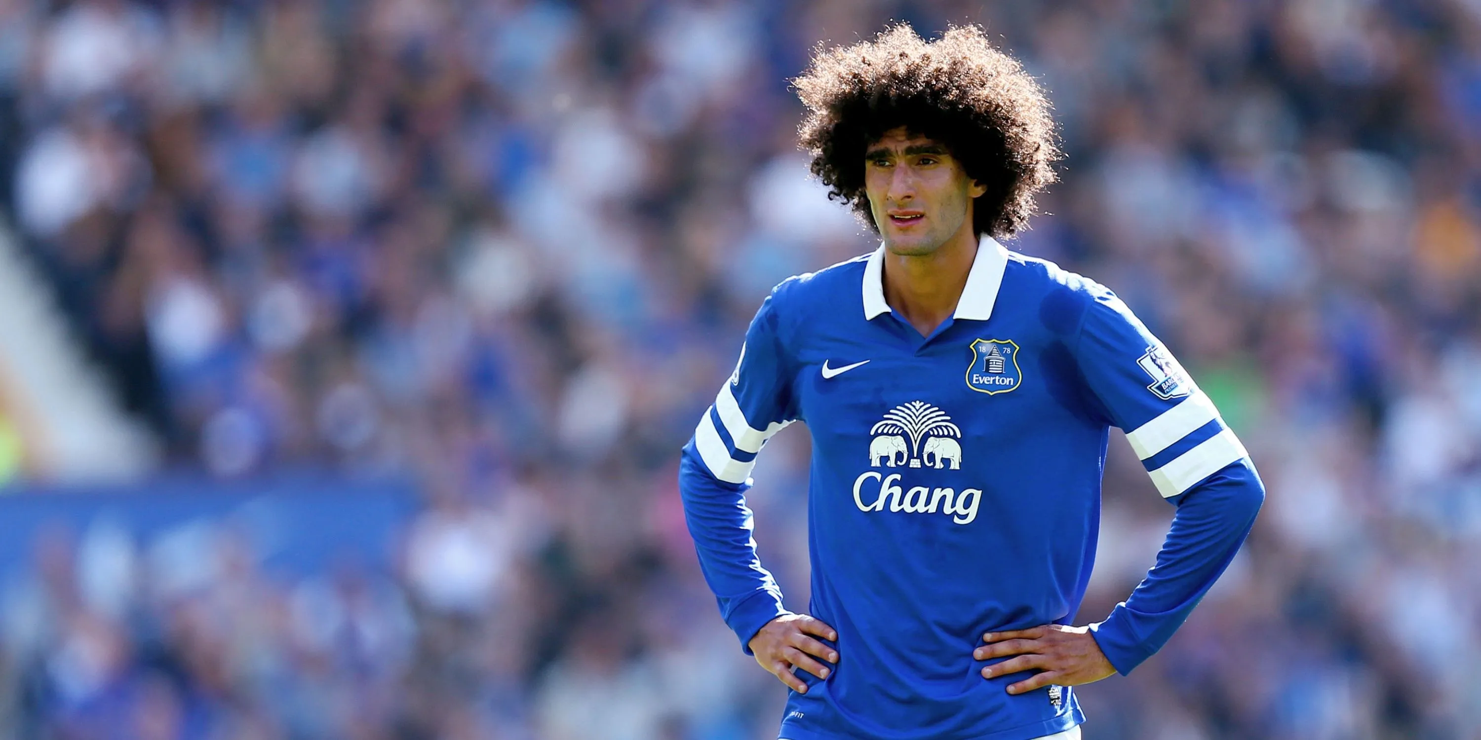Marouane Fellaini thi đấu nổi bật trong tuyến giữa của Everton dưới sự dẫn dắt của David Moyes