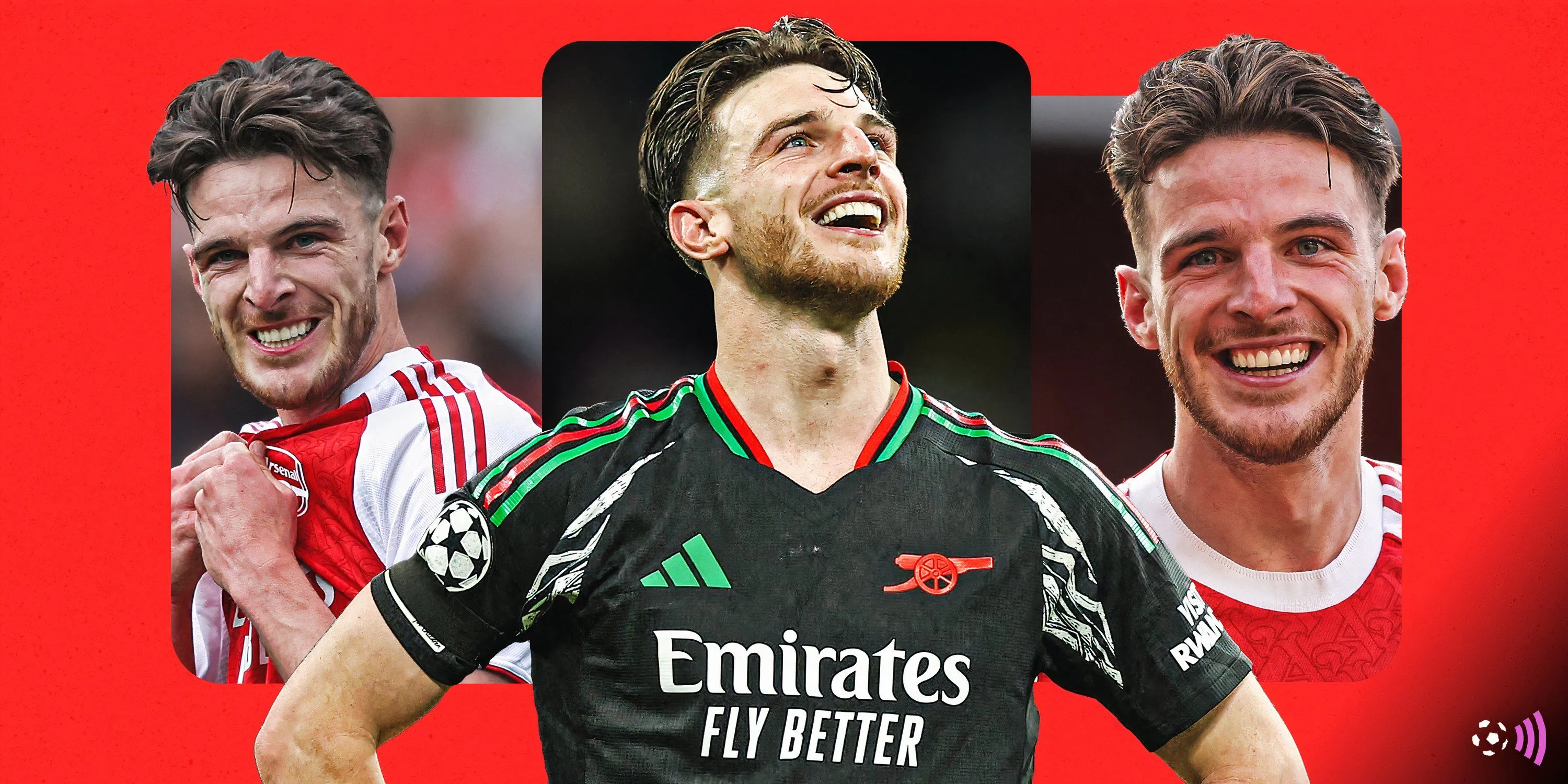 Tiền vệ Declan Rice trong màu áo Arsenal