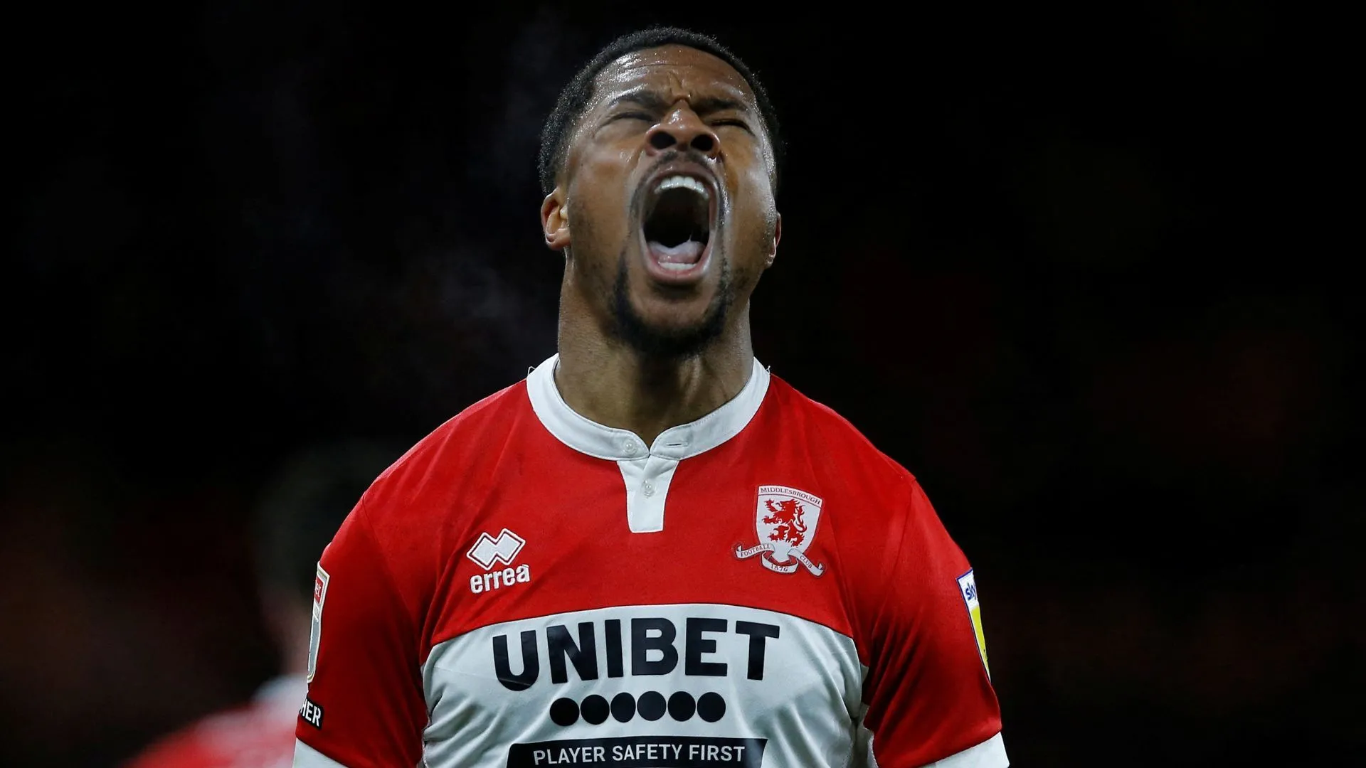 Tiền đạo Chuba Akpom trong màu áo Middlesbrough, giai đoạn anh là vua phá lưới Championship.