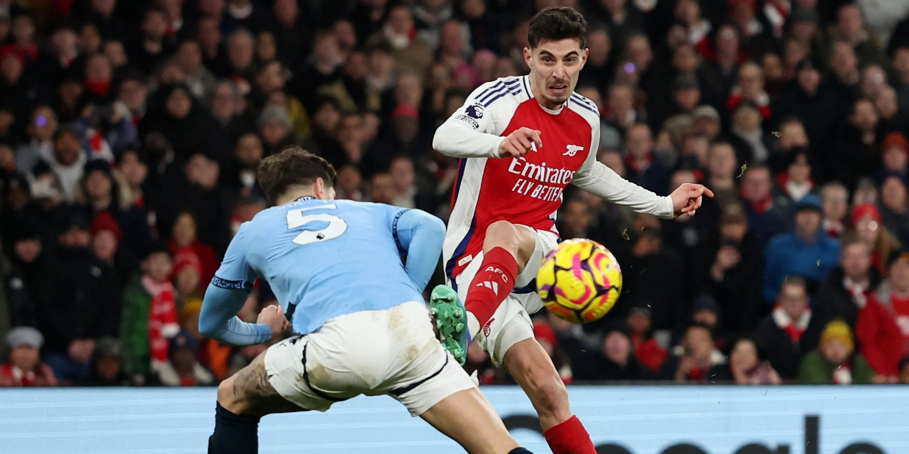 Kai Havertz ăn mừng bàn thắng cho Arsenal, biểu tượng tầm ảnh hưởng trên hàng công